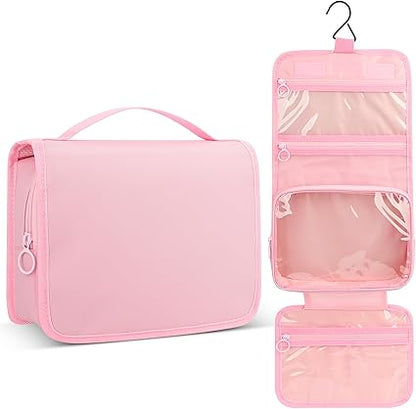 Travel Toiletry Bag for Women and Men, Pink