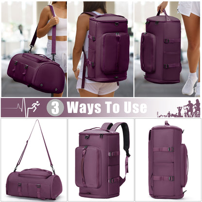 Gym Bag for Men and Women, Purple