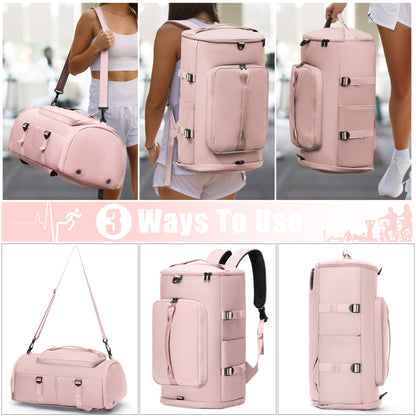 Gym Bag for Men and Women, Pink