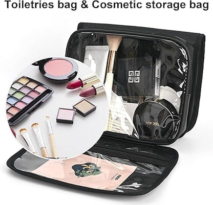 Travel Toiletry Bag for Women and Men, Black