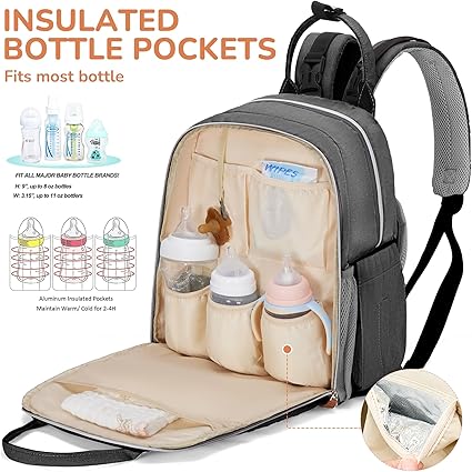 Diaper Bag Backpack ,Grey