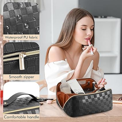 Makeup Bag, Large Capacity Travel Cosmetic Bag for Women