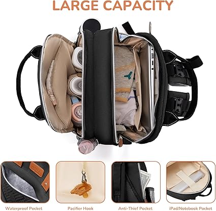 Diaper Bag Backpack , Black