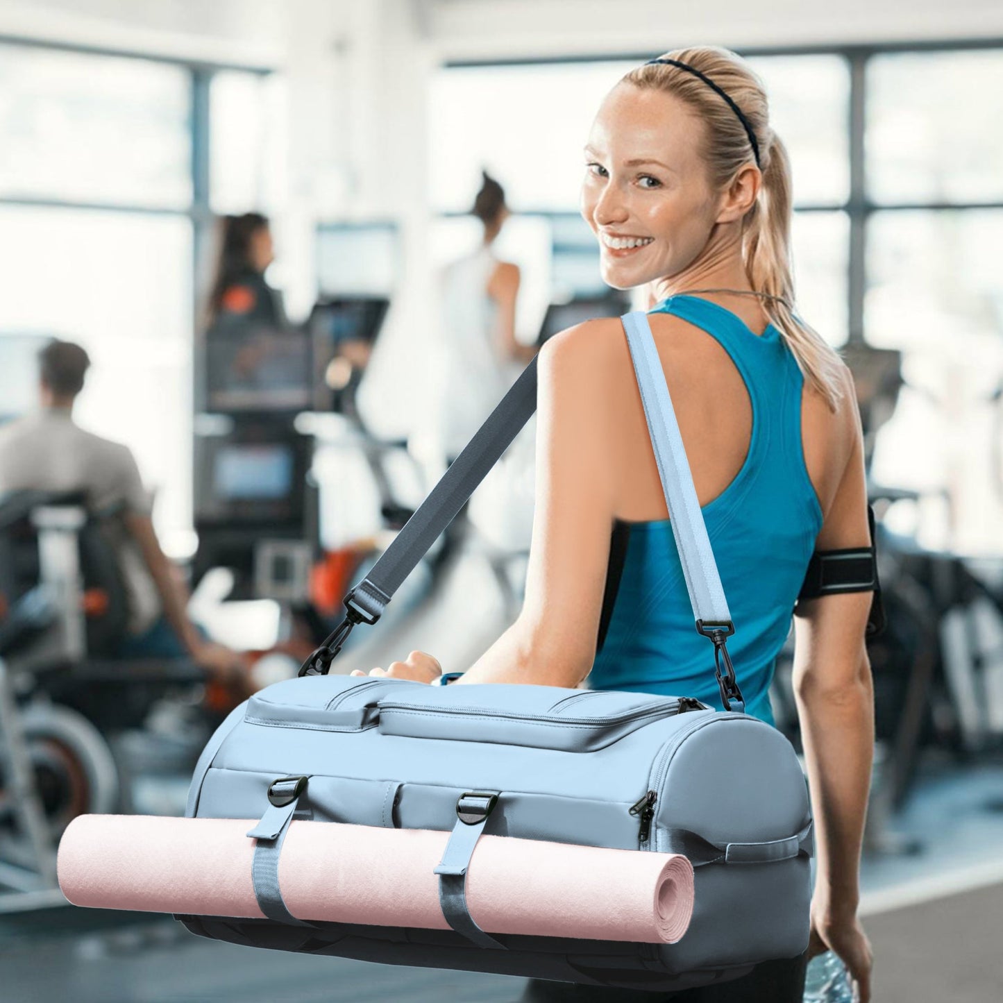 3 in 1 Duffle Bag and Gym Backpack, Blue