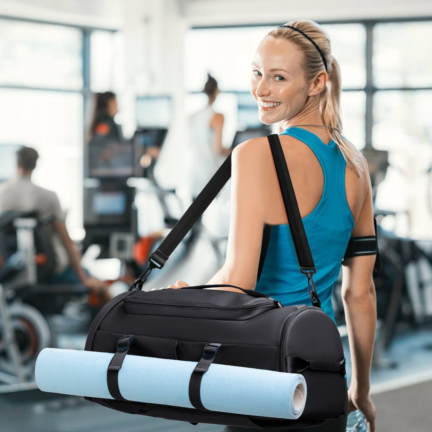 Gym Bag for Men and Women, Black