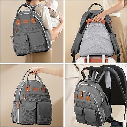 Diaper Bag Backpack ,Grey