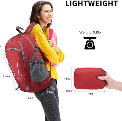 Ultra Lightweight Packable Backpack for Travel, Red