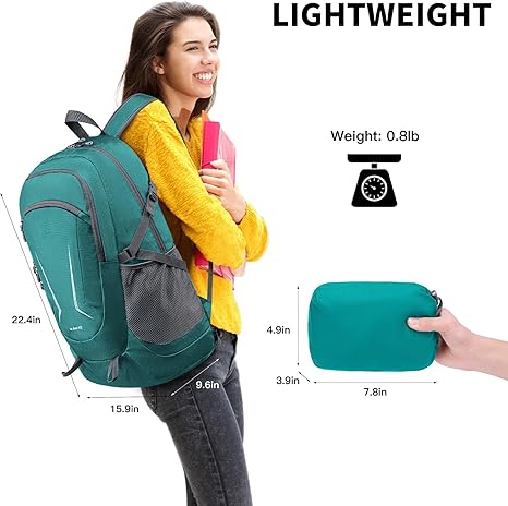 Ultra Lightweight Packable Backpack for Travel, Green