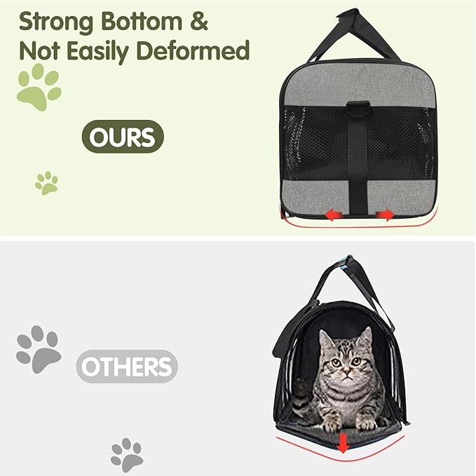 Cat Carrier, Dog Pet Carrier for Small Medium Cats Puppies up to 12 Lbs