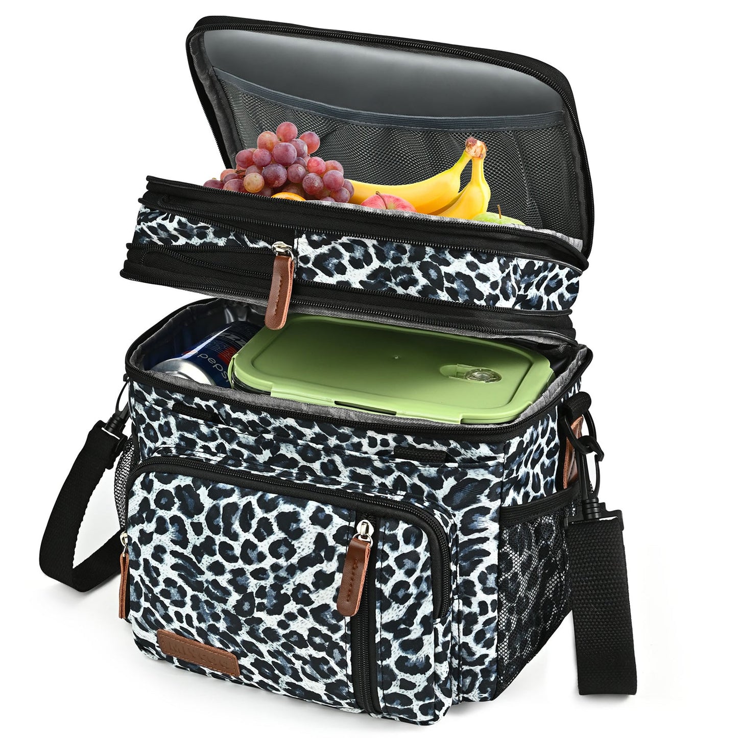 Double Deck Lunch Bag & Lunch Box, Black