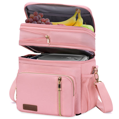 Double Deck Lunch Bag & Lunch Box, Black